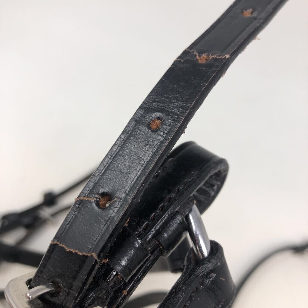Equestrian Horseback Riding Breastplate Collar Full Running Black Leather