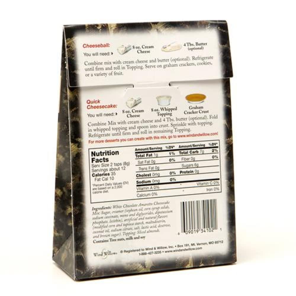 Wind & Willow White Chocolate Amaretto Cheesecake Cheeseball Mix