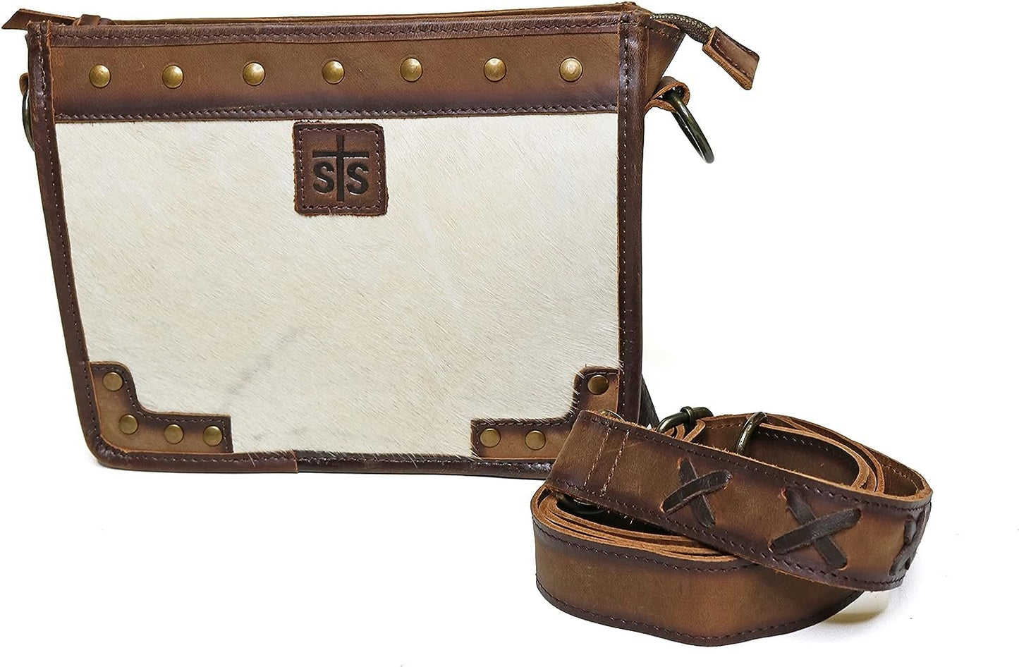 STS Ranchwear Women's Cowhide Mae Durable Leather Casual Crossbody Bag with Adjustable & Removable Strap