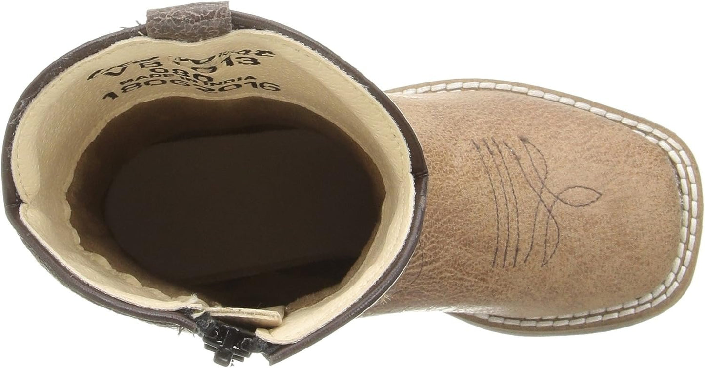 Old West Kids Boots Unisex-Child Square Toe Vintage (Toddler) Western Boot