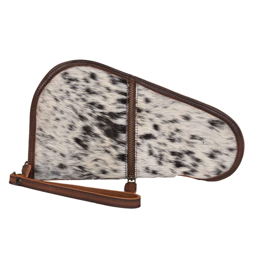 STS Ranchwear Cowhide Durable Versatile Leather Soft Padded Zippered Gun Case with Wrist Strap