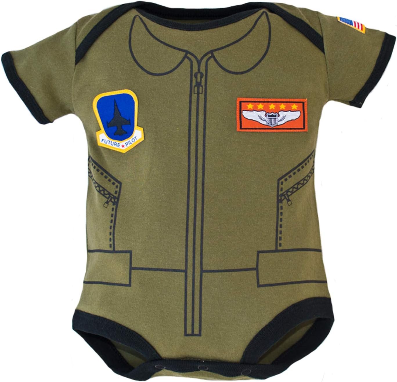 Trooper Clothing Flight Suit Infant Bodysuit (OD Green)