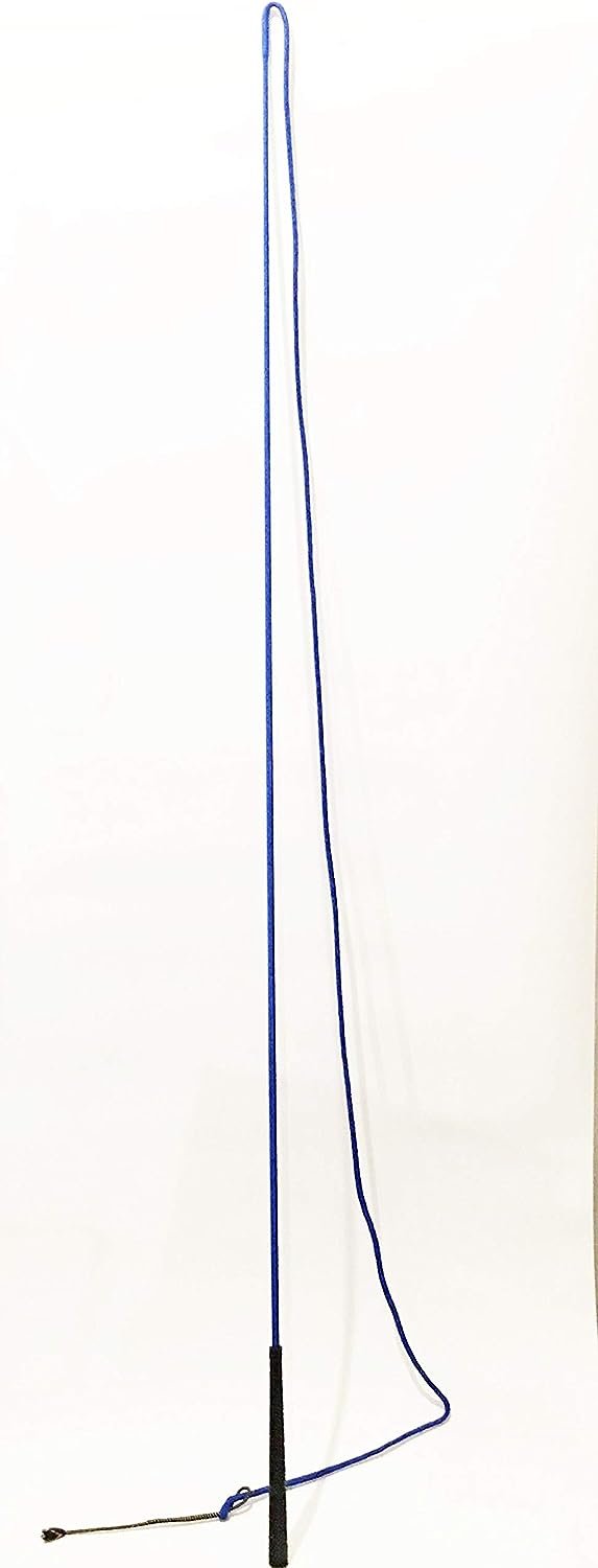 The Epic Animal Lunge Whip 90" w/ 97" Drop, 12" Popper, Rubber Grip, Royal Blue