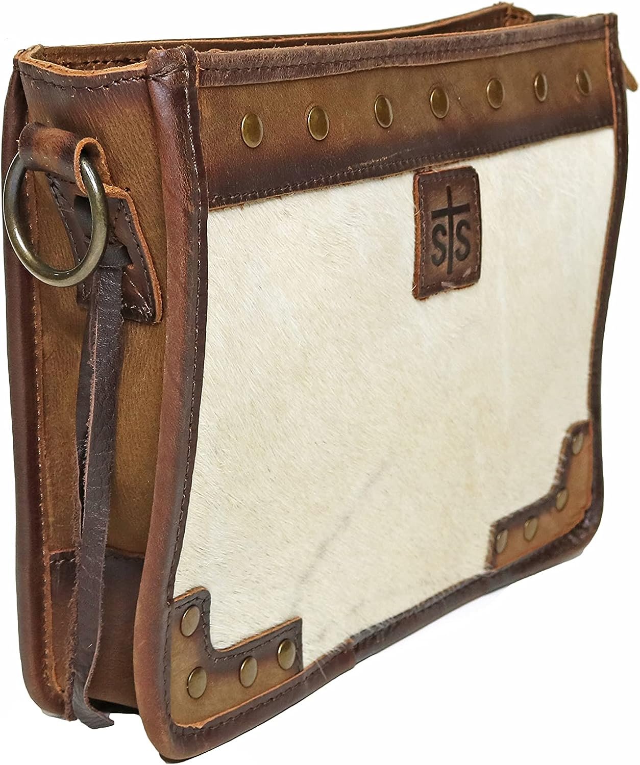 STS Ranchwear Women's Cowhide Mae Durable Leather Casual Crossbody Bag with Adjustable & Removable Strap