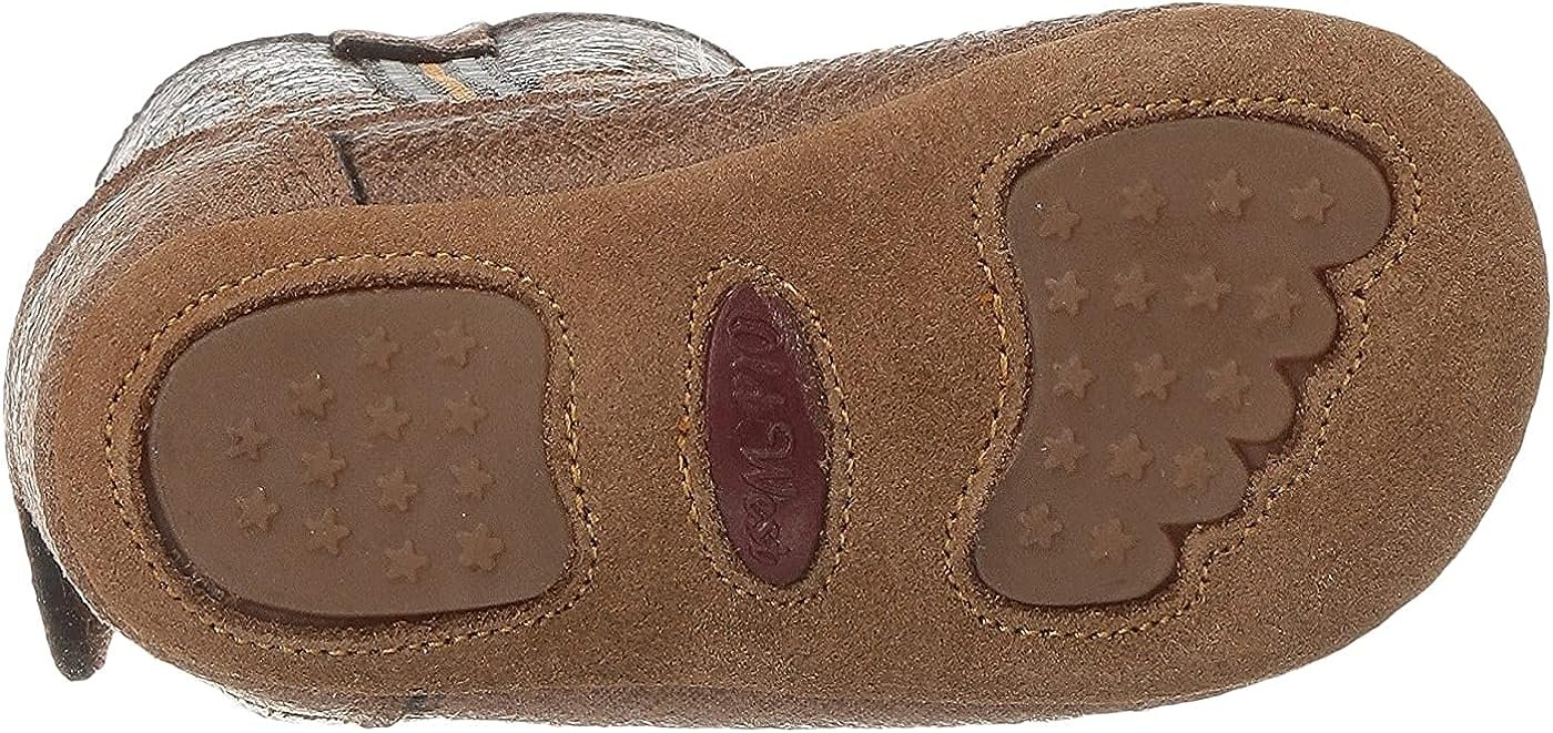 OLD WEST Kids Unisex Poppets (Infant/Toddler) Leather Boots with Velcro Closure