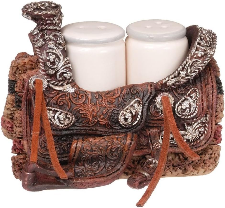 Tough 1 Gift Corral Western Saddle Salt & Pepper