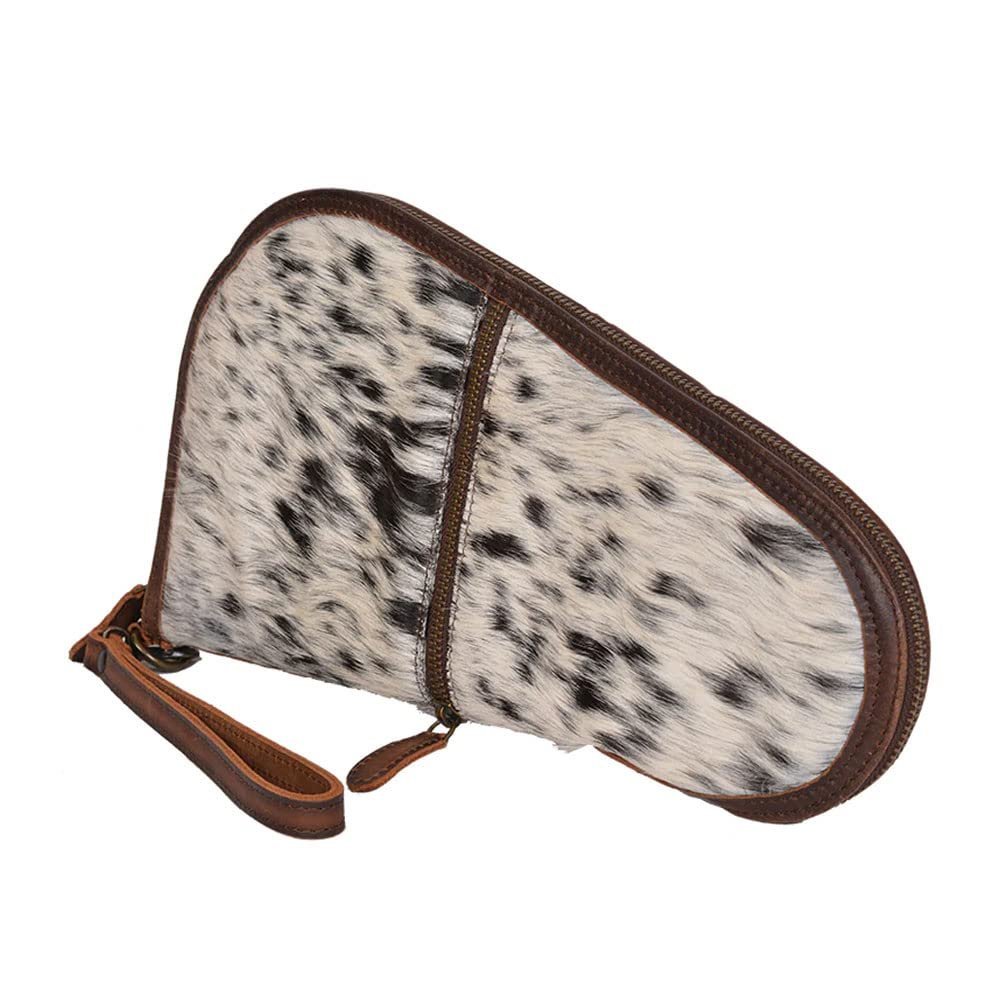 STS Ranchwear Cowhide Durable Versatile Leather Soft Padded Zippered Gun Case with Wrist Strap