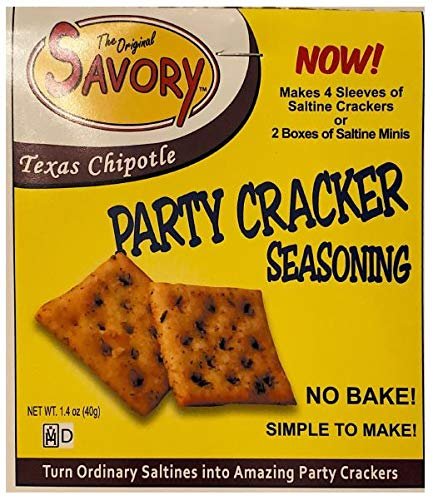 Savory Saltine Seasoning 2-Pack - 1 ORIGINAL, 1 TEXAS CHIPOTLE plus 2 Ex-Large Double Sealed Zip Top Bags