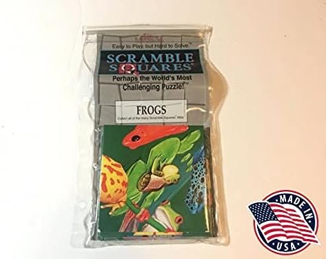 Scramble Squares Frogs 9 Piece Challenging Puzzle - Ultimate Brain Teaser and Mind Game for Young and Senior Alike - Engaging and Creative with Beautiful Artwork - by B.Dazzle