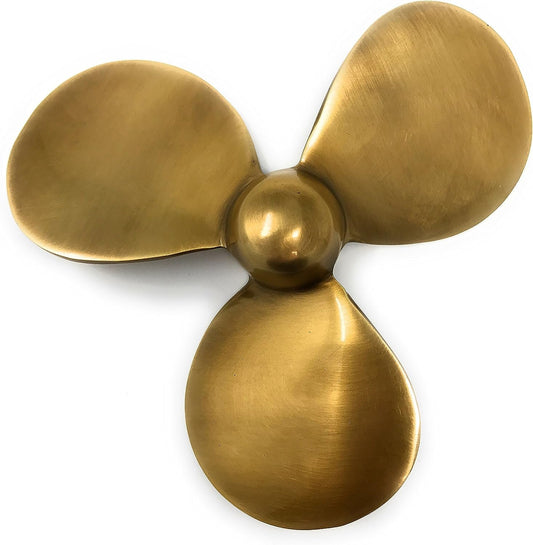 Madison Bay Company Antiqued Brass Nautical Propeller Paperweight, 4.5 Inches Diameter