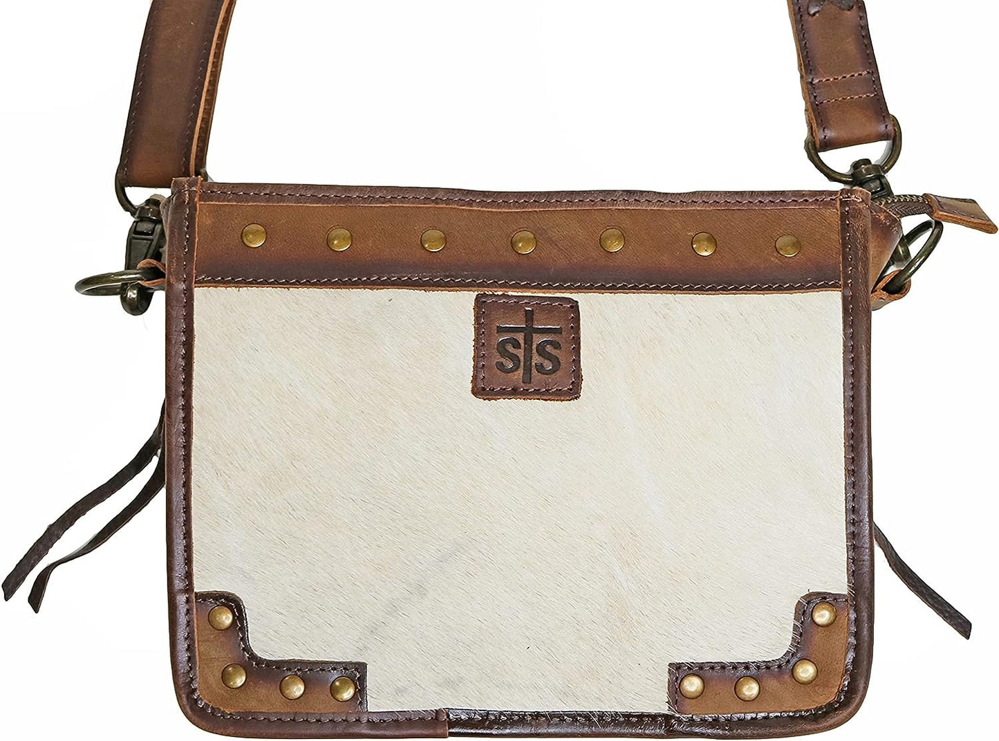 STS Ranchwear Women's Cowhide Mae Durable Leather Casual Crossbody Bag with Adjustable & Removable Strap