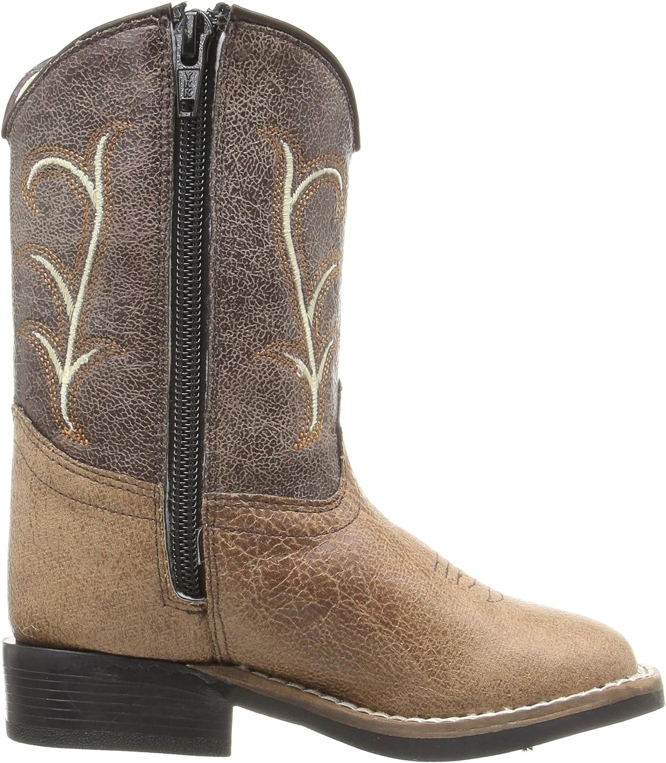 Old West Kids Boots Unisex-Child Square Toe Vintage (Toddler) Western Boot