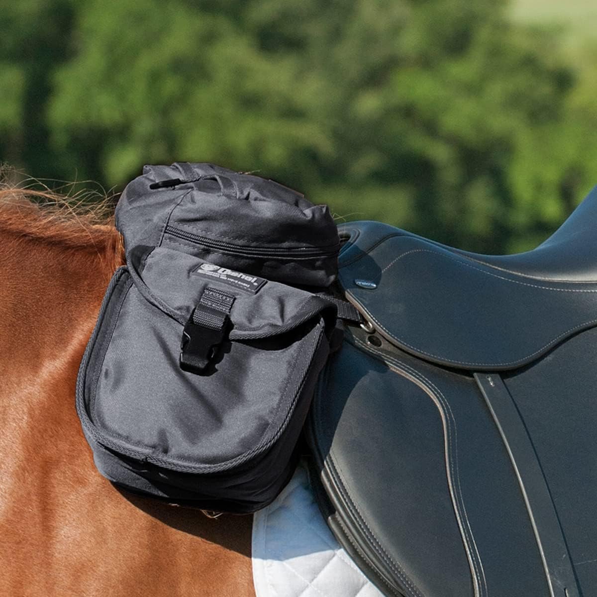 Cashel Front English Saddle Bag, Black, Small