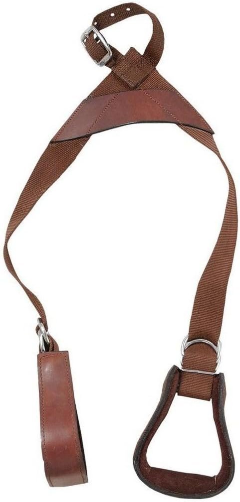 Tough-1 Kids Nylon Slip-On Stirrup Set with Leather Stirrups