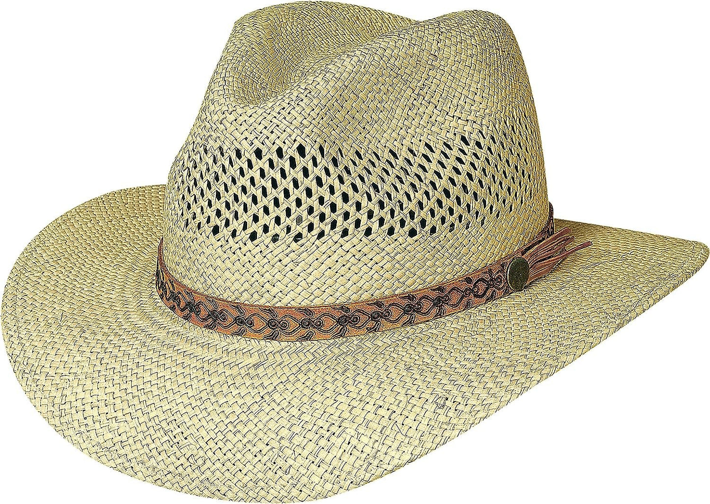 Bullhide "Tropical Breeze" Panama Straw Vented Aussie Hat