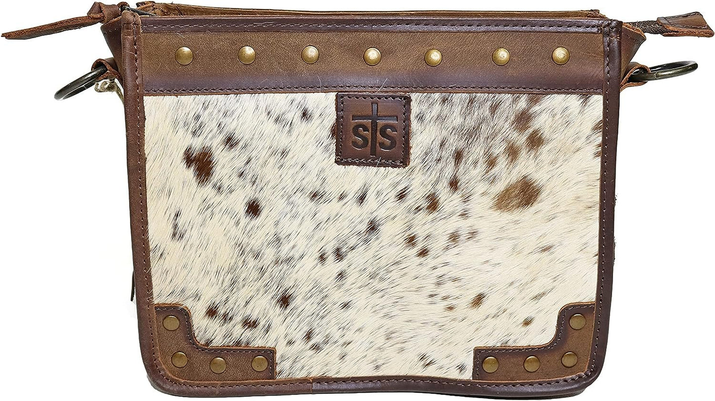 STS Ranchwear Women's Cowhide Mae Durable Leather Casual Crossbody Bag with Adjustable & Removable Strap