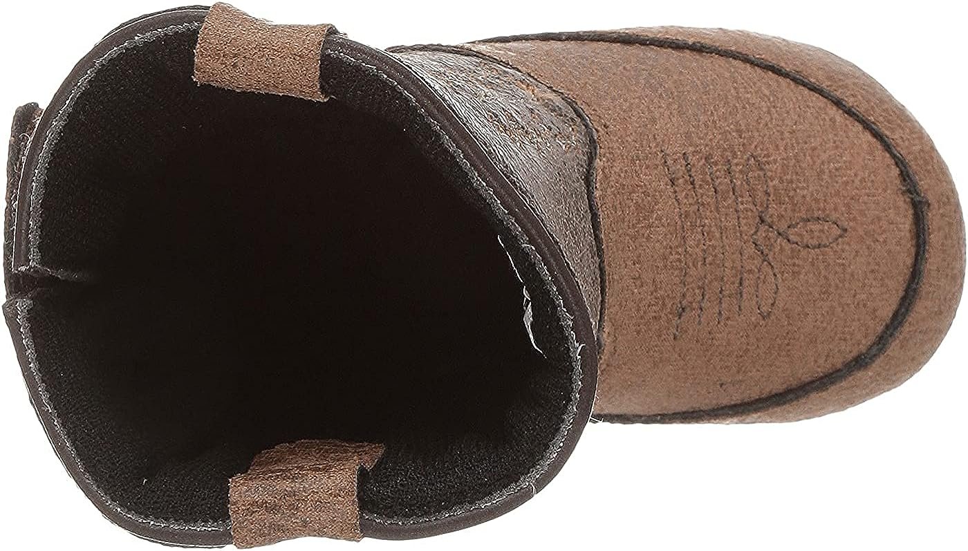OLD WEST Kids Unisex Poppets (Infant/Toddler) Leather Boots with Velcro Closure