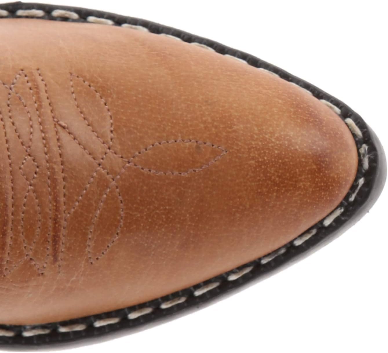 Old West Kids Boots Kid's Unisex-Child J Toe Leather Embroidered Western Boots, Tan Canyon, 2.5 US Little