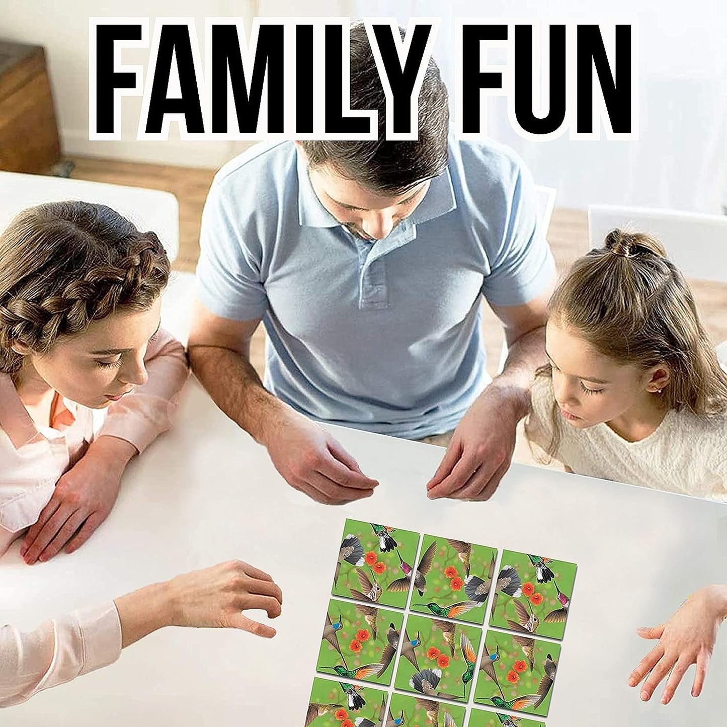 B. Dazzle - Hummingbirds 9 Piece Scramble Square Puzzle - Challenging Brain Teaser for Children & Adults-Boosts Cognitive Function & Problem Solving