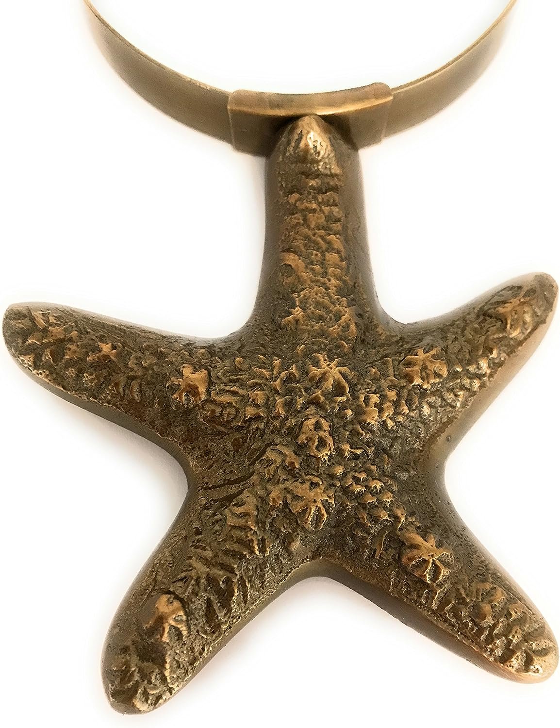 Madison Bay Company Magnifying Glass with Brass Starfish Handle, 6.75 Inches Long