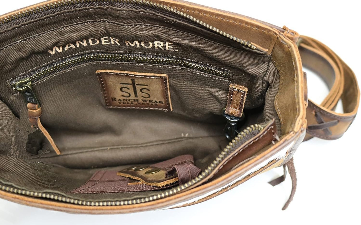 STS Ranchwear Women's Cowhide Mae Durable Leather Casual Crossbody Bag with Adjustable & Removable Strap