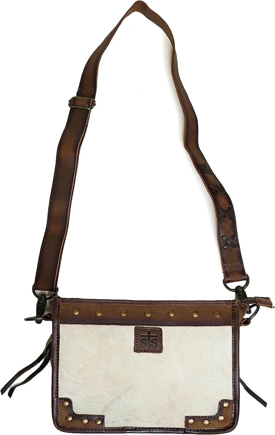 STS Ranchwear Women's Cowhide Mae Durable Leather Casual Crossbody Bag with Adjustable & Removable Strap