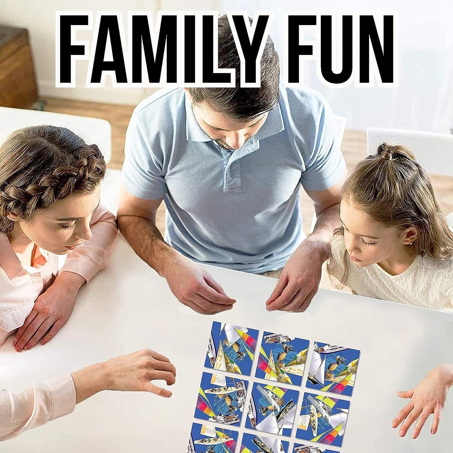 Scramble Squares Boating 9 Piece Challenging Puzzle - Ultimate Brain Teaser and Mind Game for Young and Senior Alike - Engaging and Creative with Beautiful Artwork - by B.Dazzle