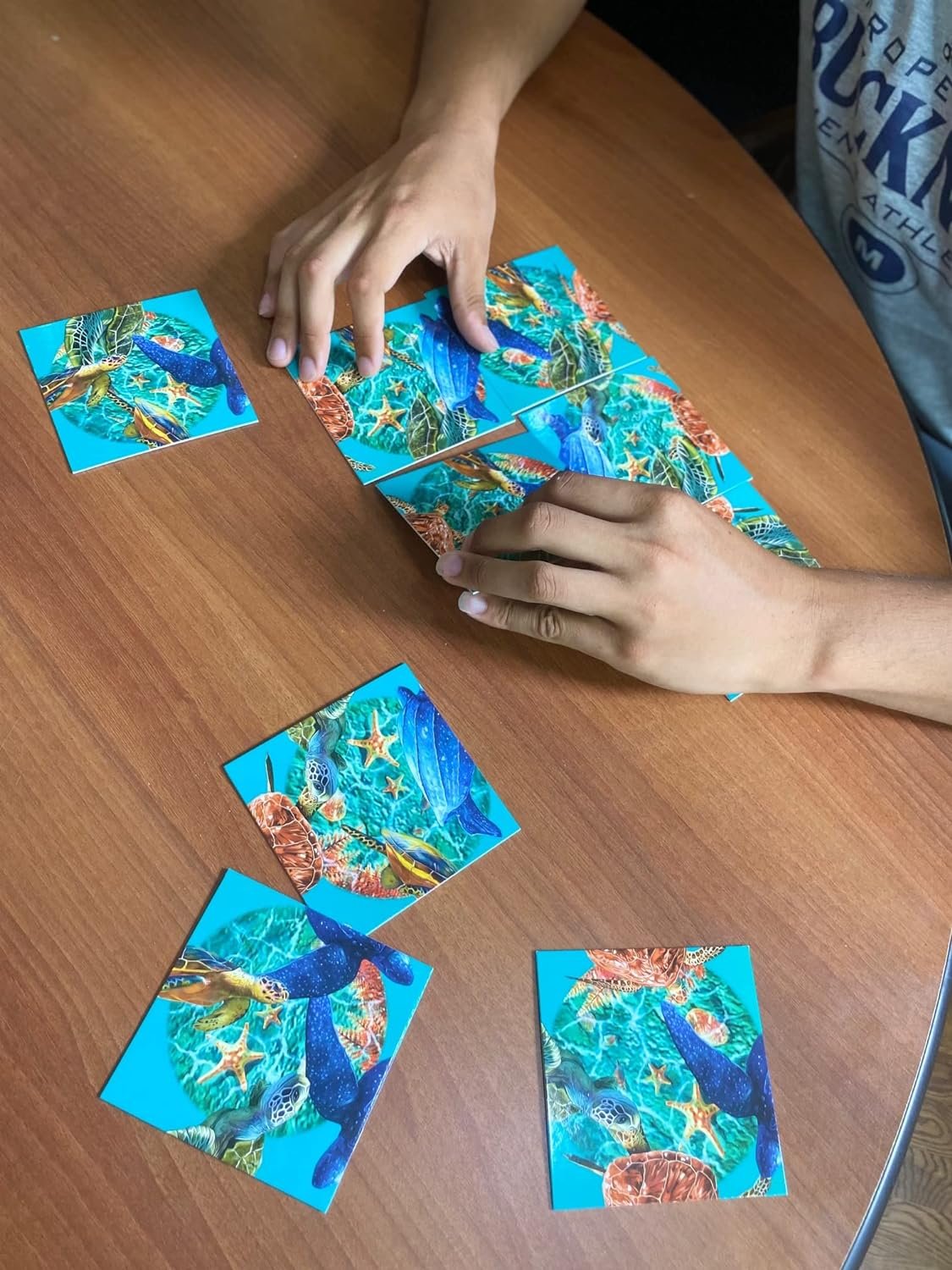 Scramble Squares -Sea Turtles -9 Piece Challenging Puzzle - Ultimate Brain Teaser and Mind Game for Children & Adults-Boosts Cognition and Problem Solving Skills