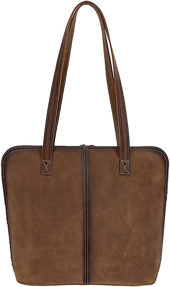 STS Ranchwear Women's Western Cowhide Leather Laptop Shopper Shoulder Bag