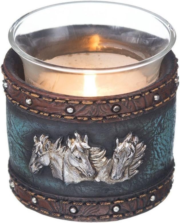 Votive Leather Design Horses