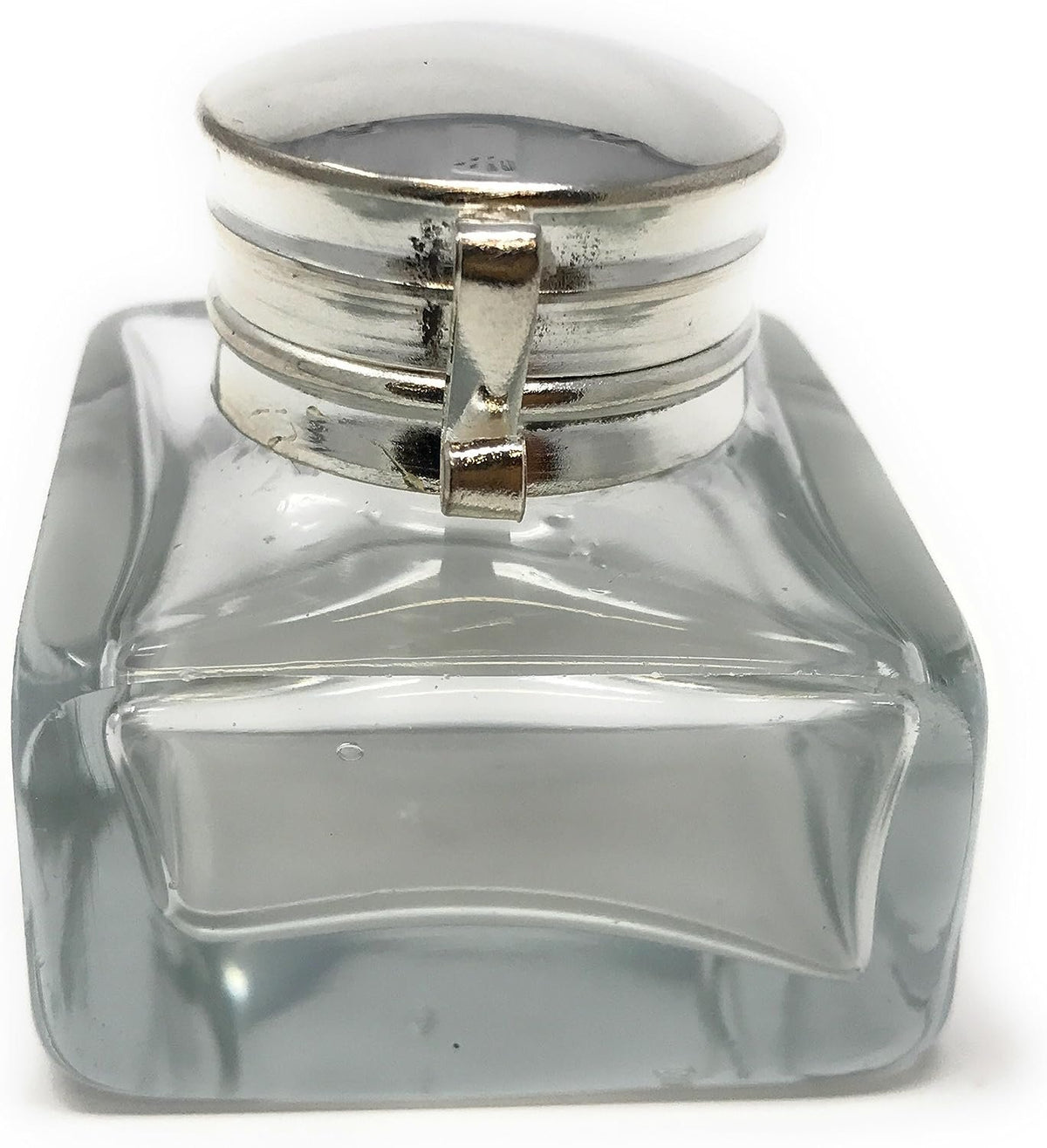 Madison Bay Company Square Clear Glass Mini Inkwell, 1.75 Inches Square X 1.75 Inches Tall