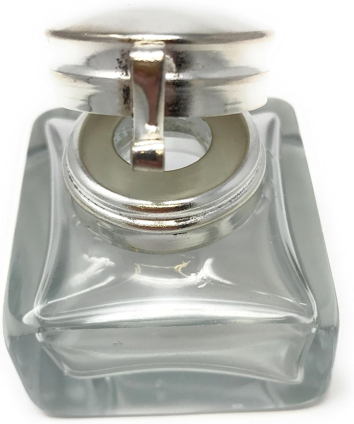 Madison Bay Company Square Clear Glass Mini Inkwell, 1.75 Inches Square X 1.75 Inches Tall