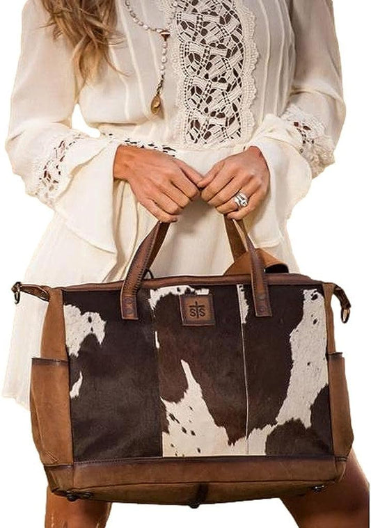 STS Ranchwear Diaper Bag Unisex Adult Leather Hair-on-Hide Cowhide