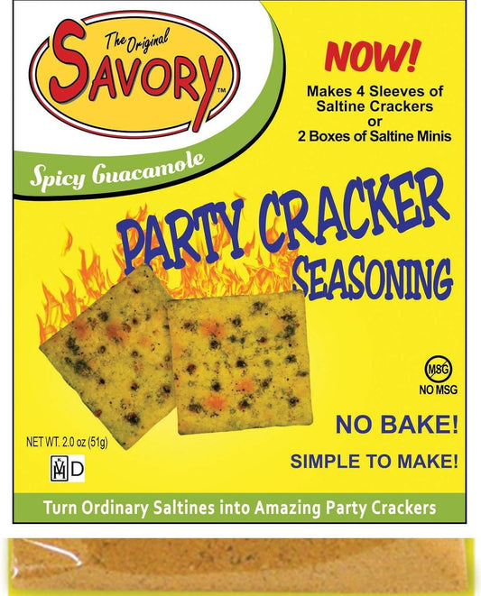 Savory Saltine Seasoning, 1.4 Ounce, Spicy Guacamole, 4 Pack