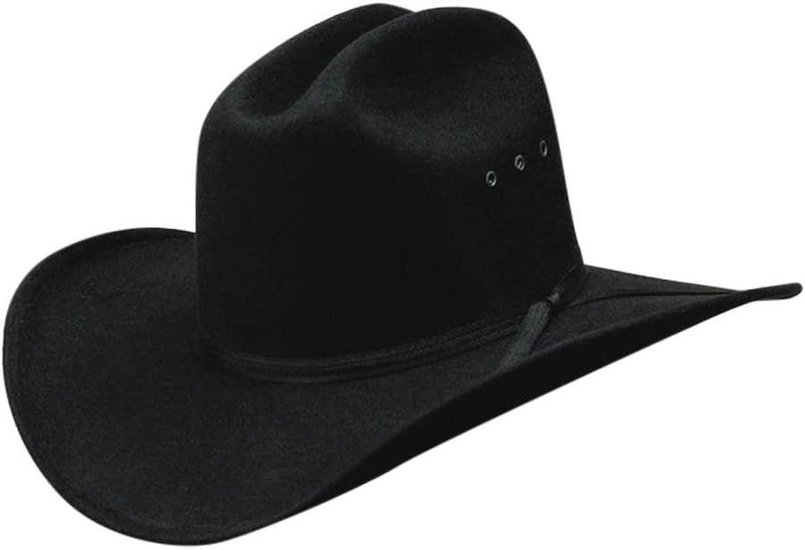 Western Express All Black Faux Felt Cowboy Hat with Black Band