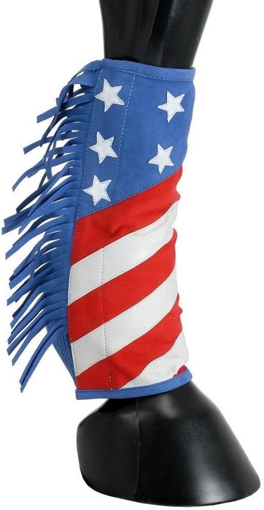 Tough-1 Sport Boot Covers w/Fringe Patriotic