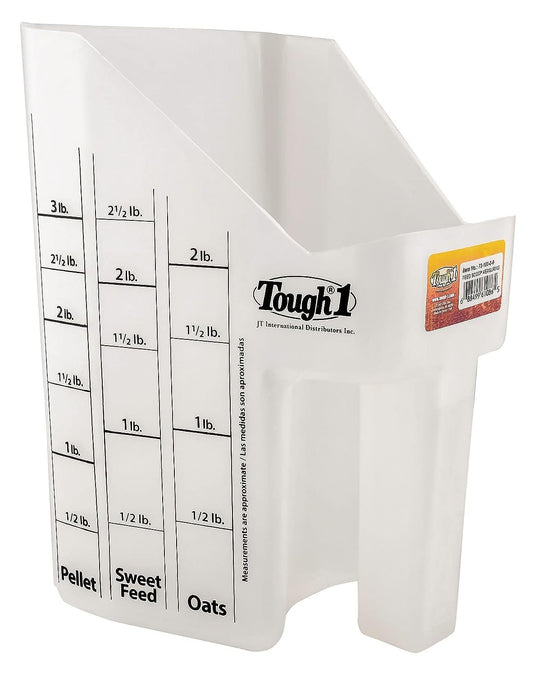 Tough-1 Feed Scoop With Measurements Clear