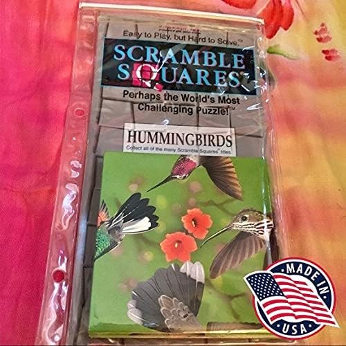 B. Dazzle - Hummingbirds 9 Piece Scramble Square Puzzle - Challenging Brain Teaser for Children & Adults-Boosts Cognitive Function & Problem Solving