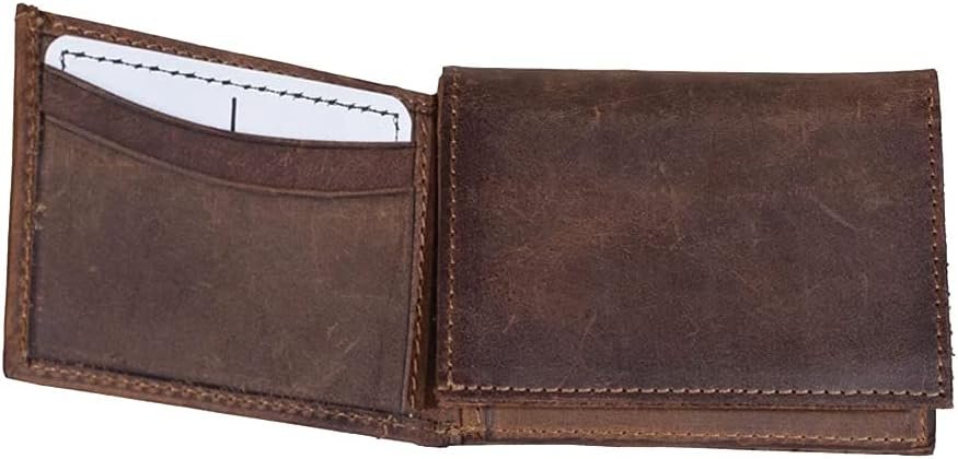 STS Ranchwear Men's Foreman Tri-fold Wallet, Distressed Brown Leather, One Size