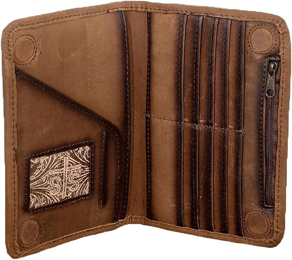 STS Ranchwear Women's Magnetic Wallet/Travel/Passport Case, Cowhide