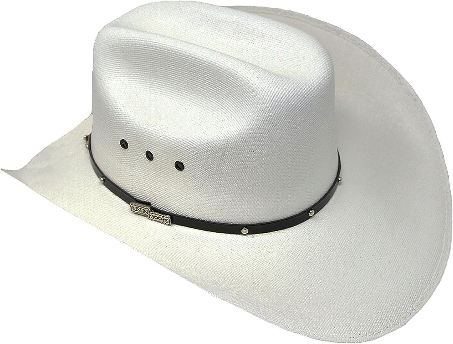 BULLHIDE Straw Collection Men's Double Barrel Ace 50x Straw Western Cowboy Hat with 4 1/4" Shapeable Brim