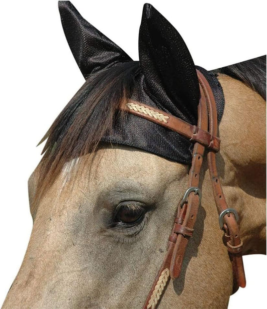 Cashel Comfort Ears Horse Fly Bonnet, Black, Medium