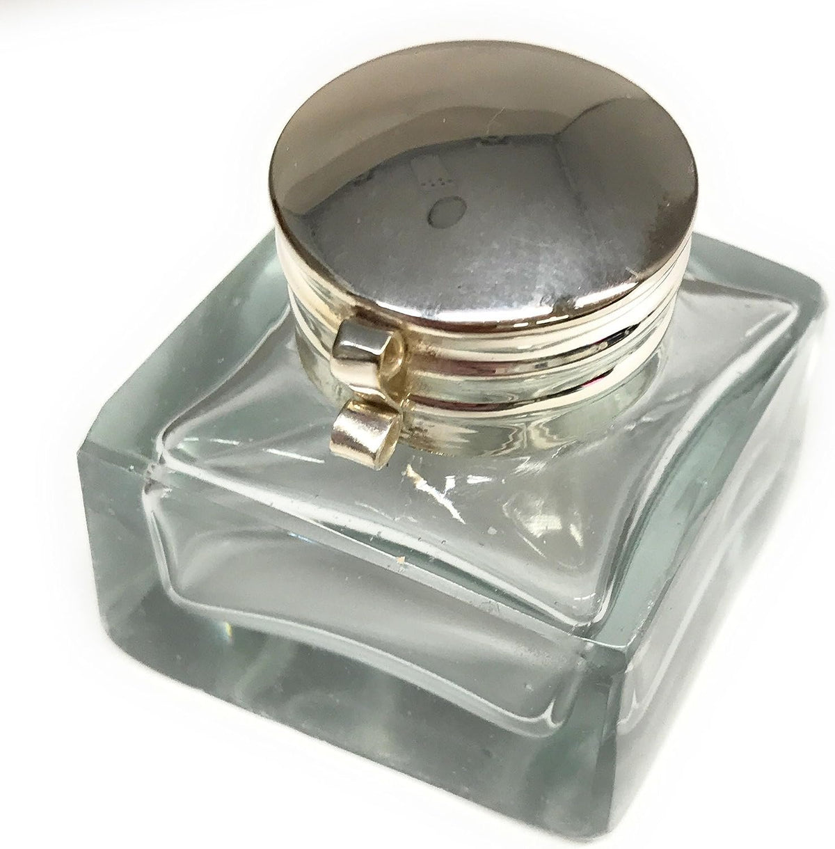 Madison Bay Company Square Clear Glass Mini Inkwell, 1.75 Inches Square X 1.75 Inches Tall