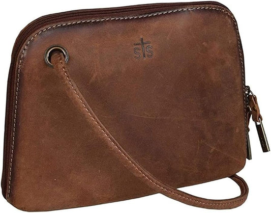 STS Ranchwear Baroness Crossbody Classic Mens Leather Handbag Brown