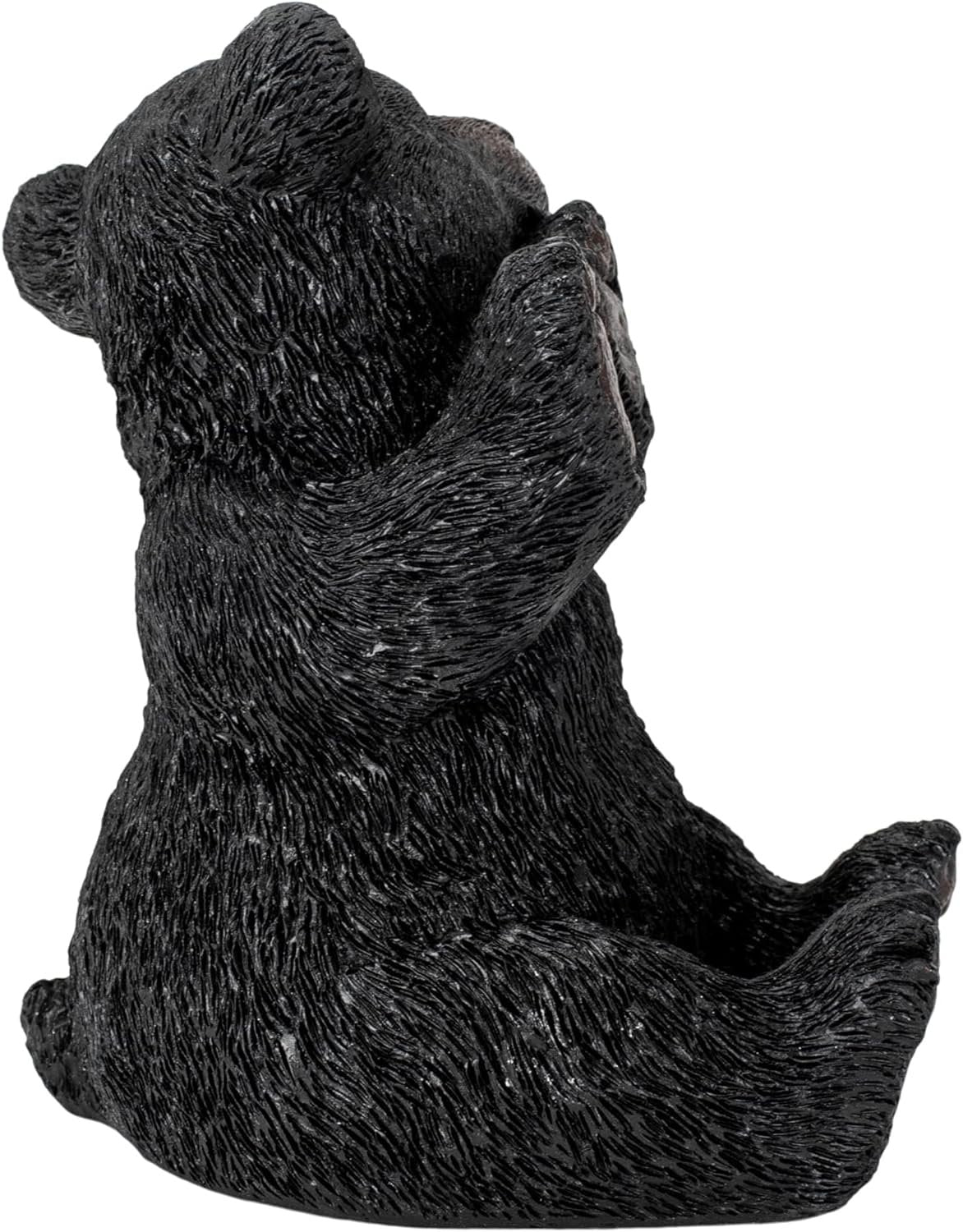Slifka Sales Co. Sitting Black Bear 5.5 x 5 Resin Table Top Cell Phone Holder Figurine