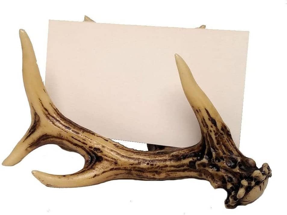 Resin Deer Antler Business Card Holder