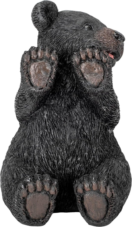 Slifka Sales Co. Sitting Black Bear 5.5 x 5 Resin Table Top Cell Phone Holder Figurine