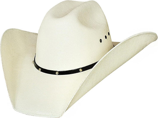 BULLHIDE Straw Collection Men's Double Barrel Ace 50x Straw Western Cowboy Hat with 4 1/4" Shapeable Brim
