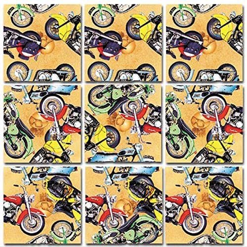 B. Dazzle - Motorcycle 9 Piece Scramble Square Puzzle - Challenging Brain Teaser for Children & Adults-Boosts Cognitive Function & Problem Solving
