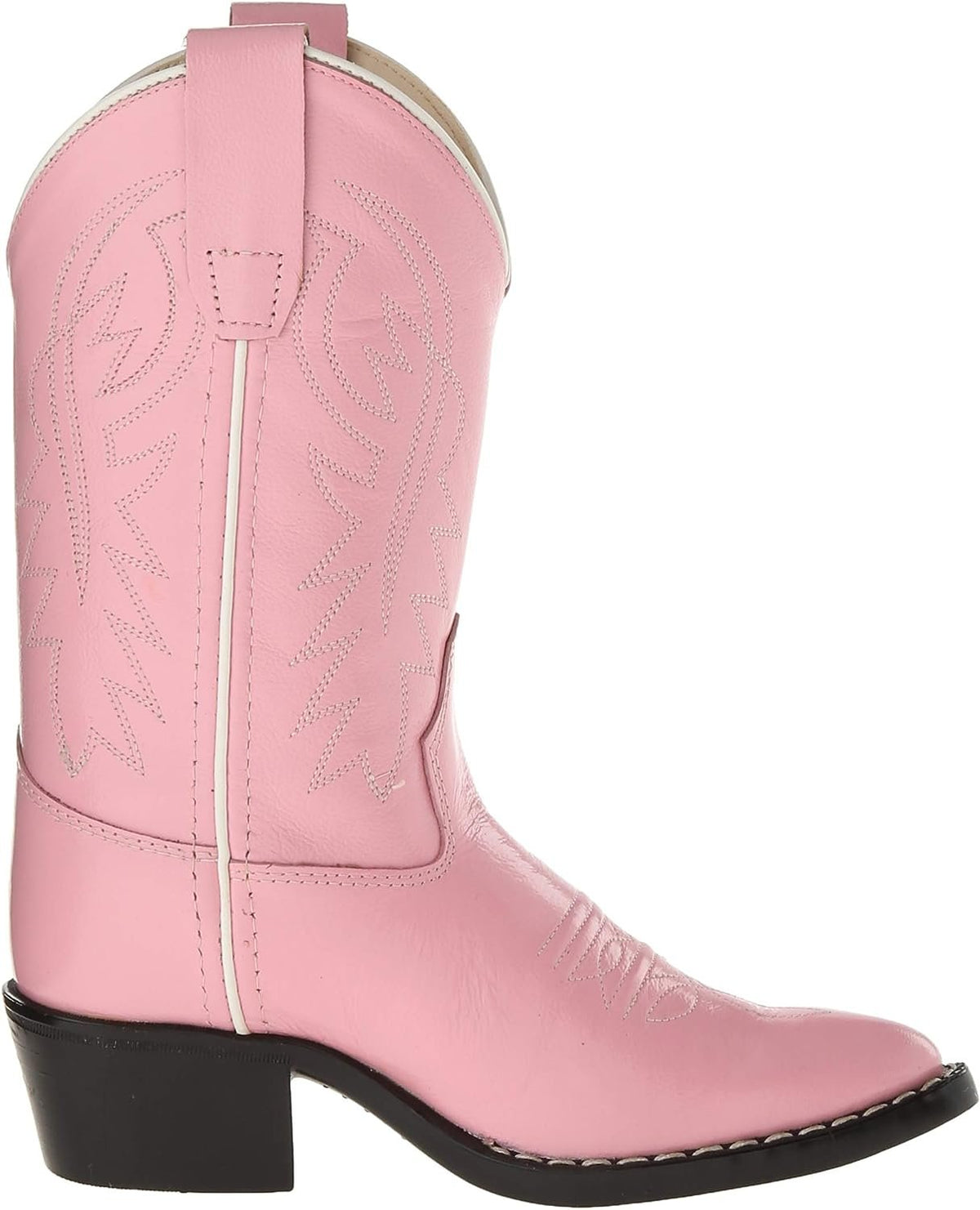 Old West Kids Girls' J Toe Western Boot, Pink, 10 US Unisex Toddler
